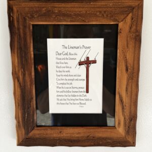 Lineman's Prayer 8x10 framed